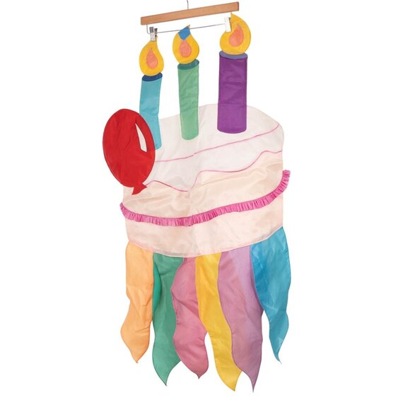 Windsculpts Birthday Cake WindSock Hanging Flag Candles Balloons Party Streamers - Picture 7 of 7